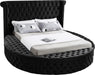 Luxus Black Velvet Queen Bed (3 Boxes) image