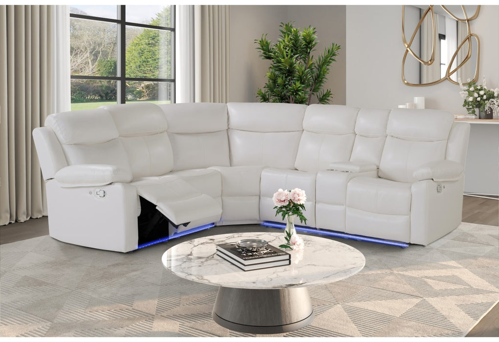 U6026 Blanche White Sectional Sofa