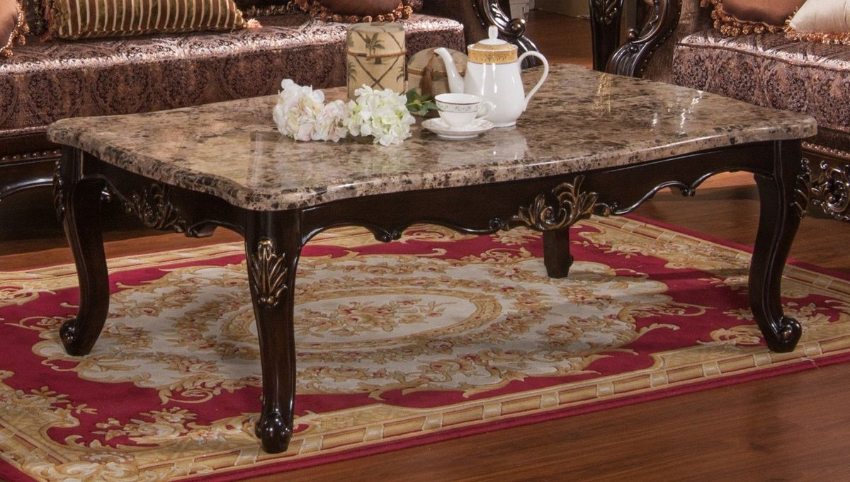 Cosmos Aroma Coffee Table w/Marble in Cherry image