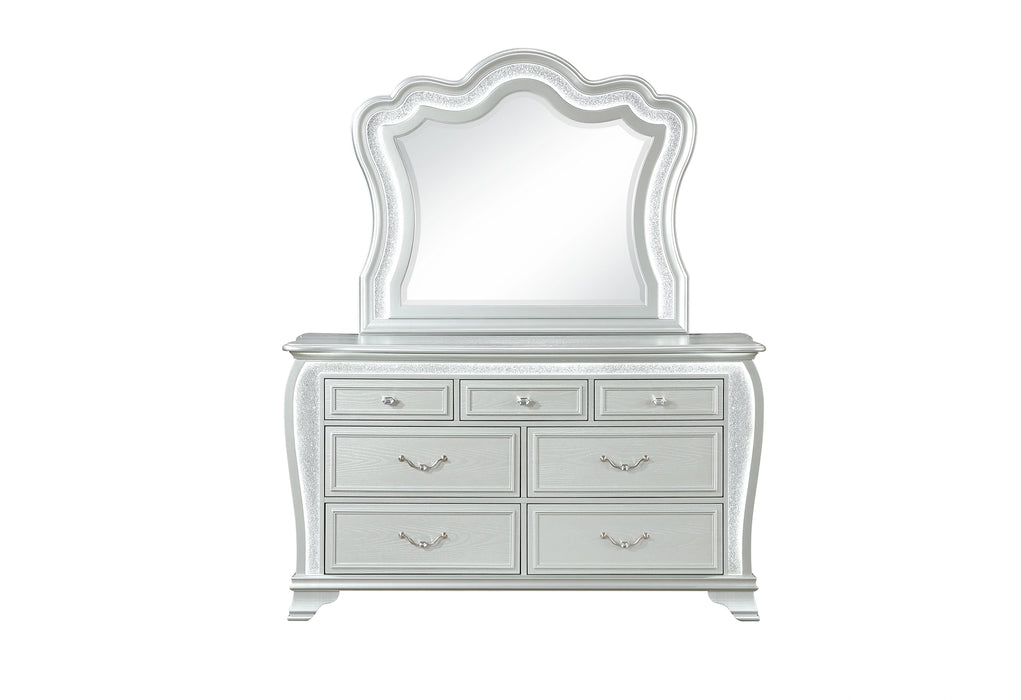Aria Silver Dresser with LED
