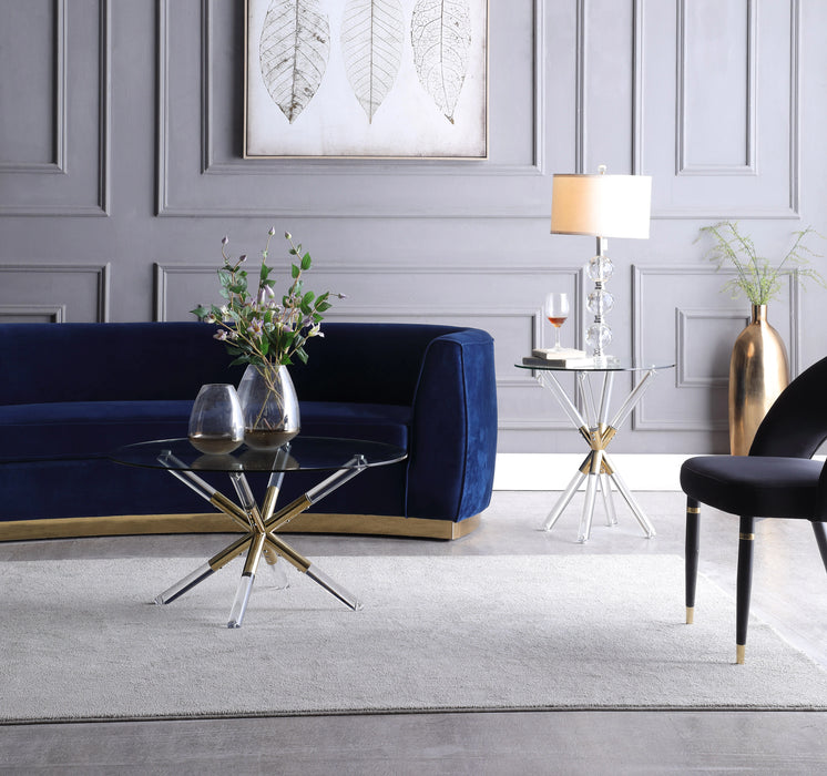 Mercury Acrylic/Gold Coffee Table