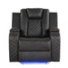 Galaxy Home Benz LED & Power Recliner Chair in Gray image