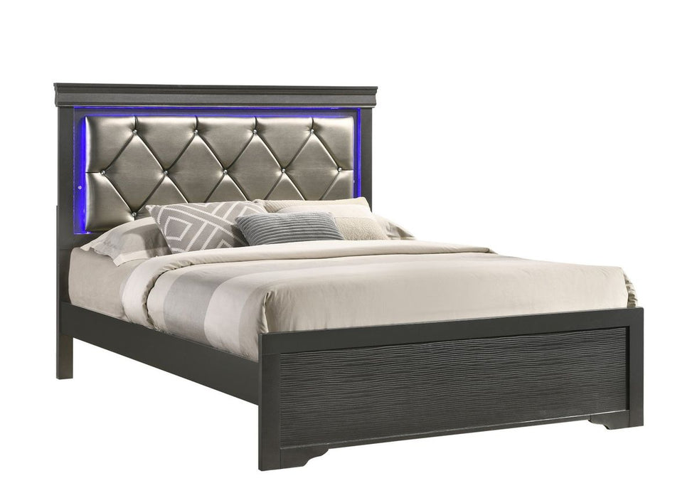 Galaxy Home Brooklyn Queen Bed in Gray