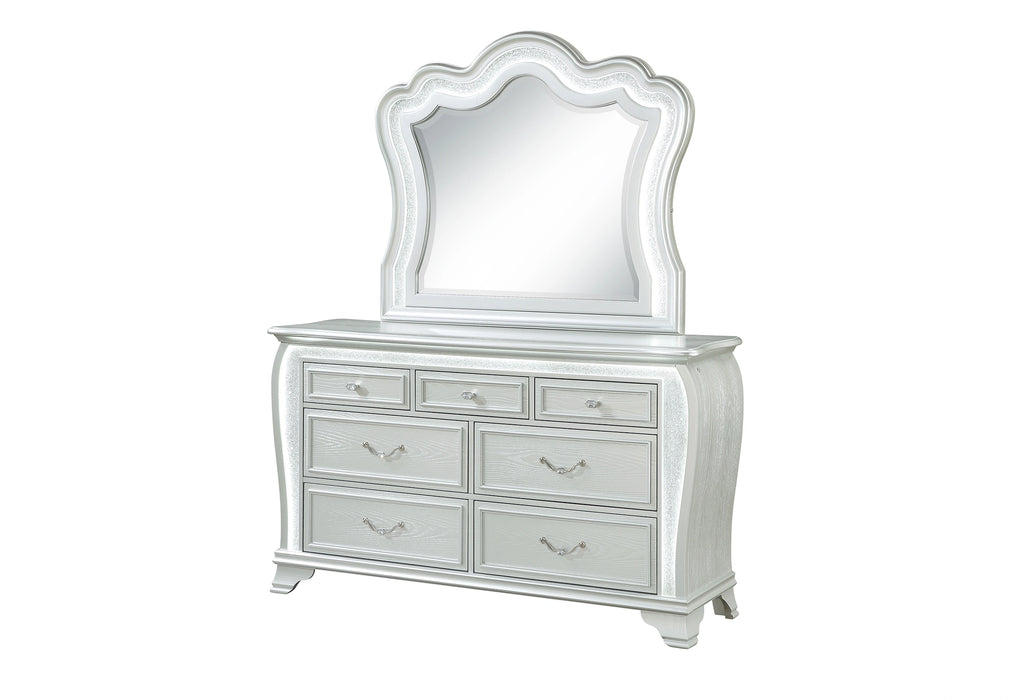 Aria Silver Dresser with LED