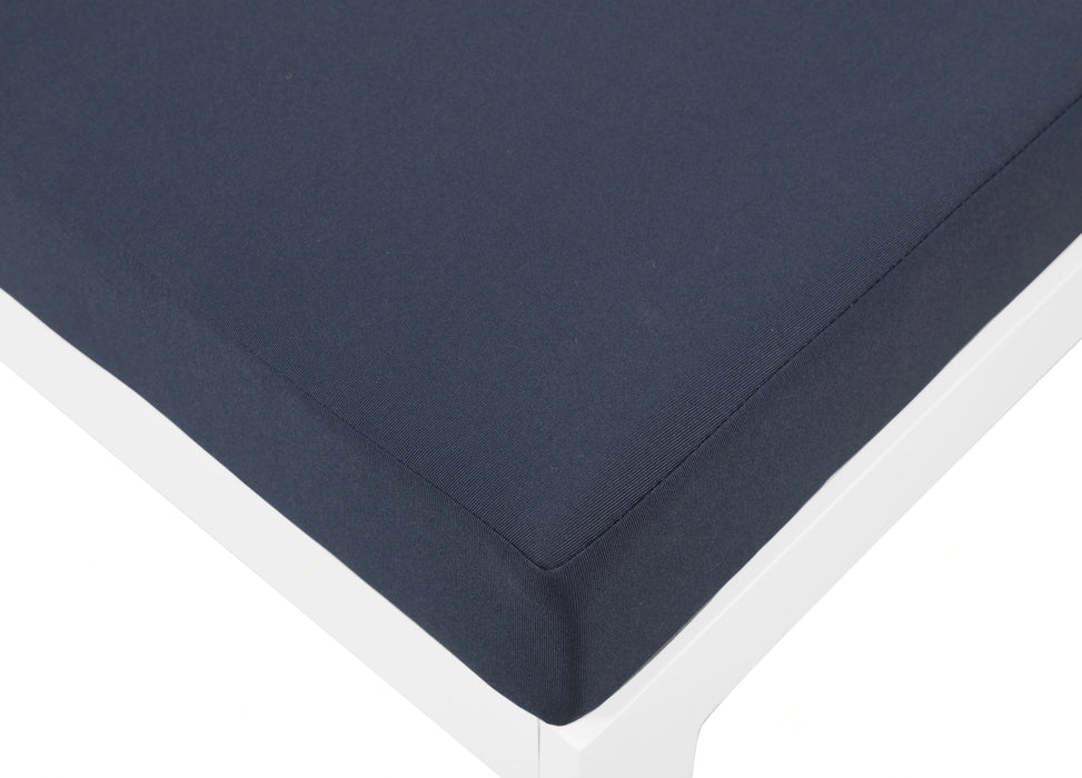 Nizuc Navy Waterproof Fabric Outdoor Patio Aluminum Armless Chair