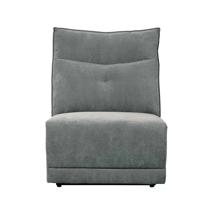 Tesoro Armless Reclining Chair in Dark Gray 9509DG-AR