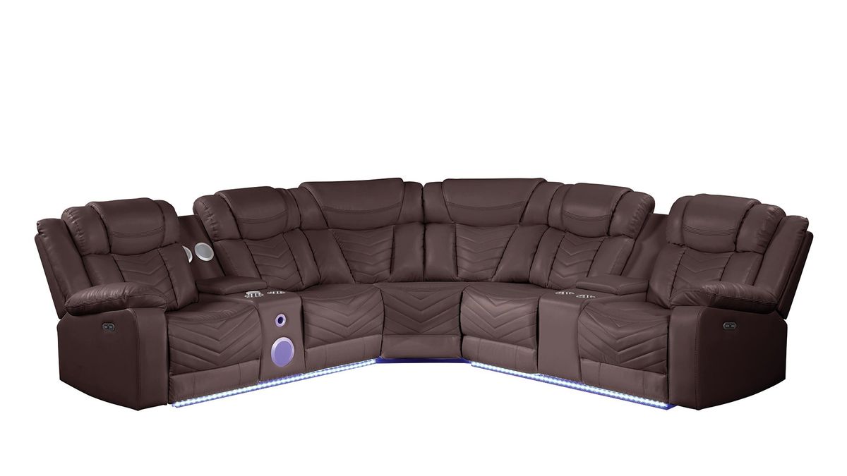 Galaxy Home Challenger Reversible Sectional Brown