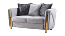 Galaxy Home Chanelle Loveseat in Gray image