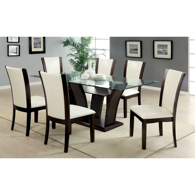 Manhattan I Dark Cherry/White Side Chair, White (2/CTN)