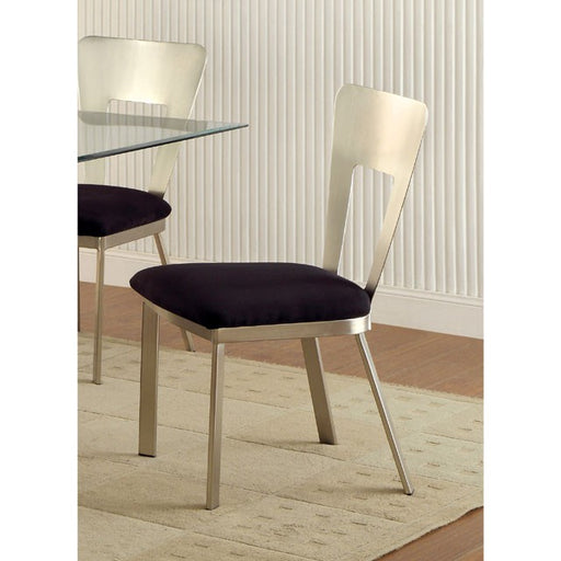 NOVA Silver/Black Side Chair (2/CTN) image