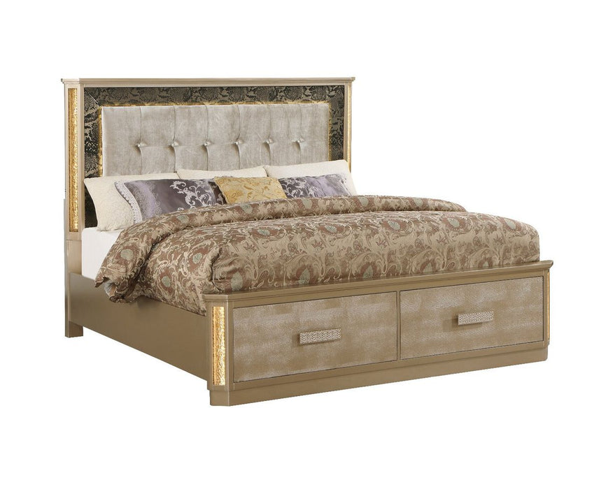 Galaxy Home Medusa Queen Bed in Gold image