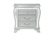 Aria Silver Nightstand with LED