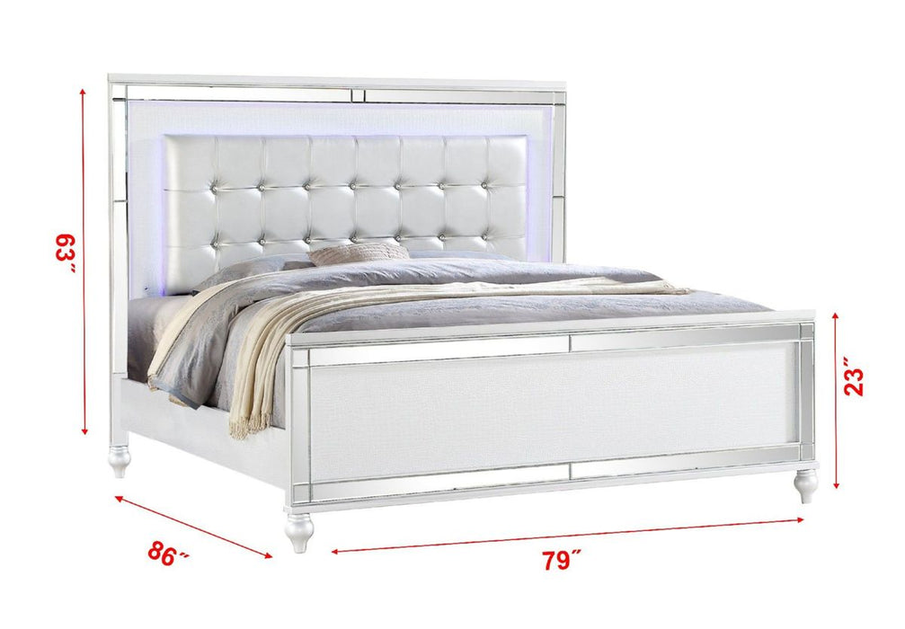 Galaxy Home Sterling King Bed in White