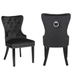 Galaxy Home Erica Wood Legs Dining Chair (Set of 2) in Black image