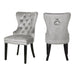 Galaxy Home Erica Wood Legs Dining Chair (Set of 2) in Light Grey image