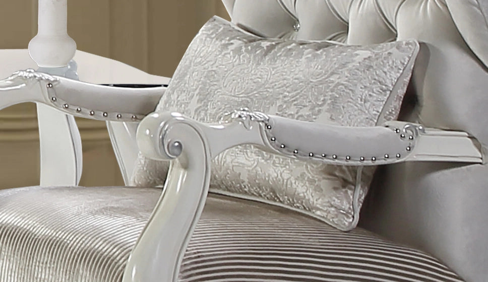 Juliana Traditional Style Chair in Pearl White finish Wood