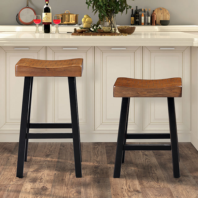 Biasca 24" Stool (2/CTN) White, Brown, & Black