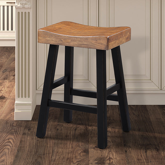 Biasca 24" Stool (2/CTN) White, Brown, & Black
