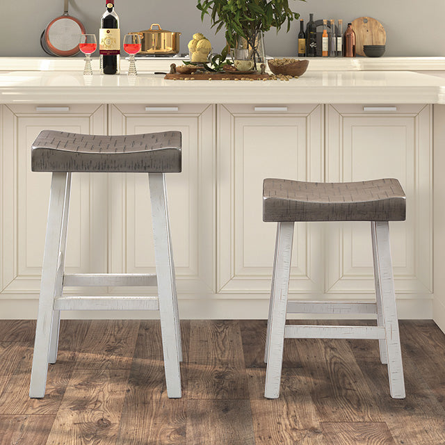 Biasca 29" Stool (2/CTN) White, Brown, & Black