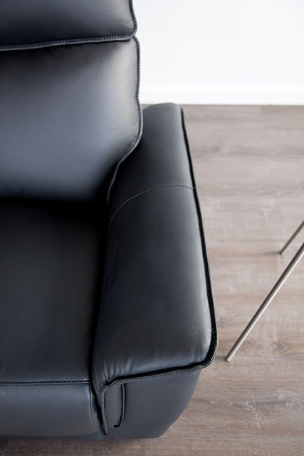 Bienne Loveseat Manual Recliner White & Black