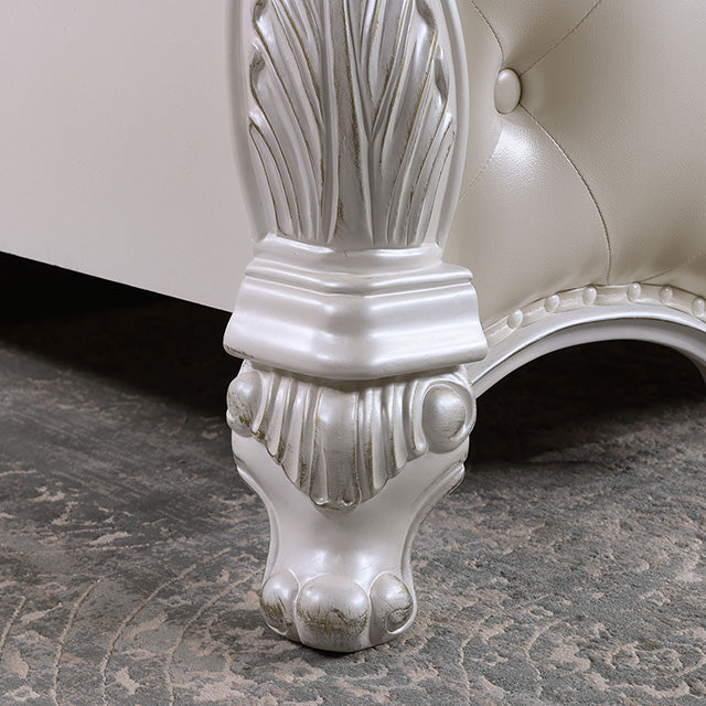 Ventresca Queen Bedroom Set White & Chrome