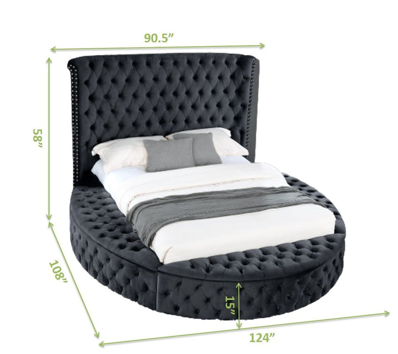 Galaxy Home Hazel King Bed in Black