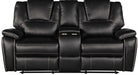 Galaxy Home Hong Kong Power Reclining Loveseat in Black image
