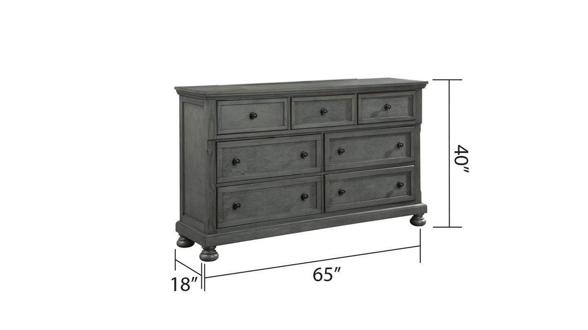 Galaxy Home Jackson Dresser in Gray