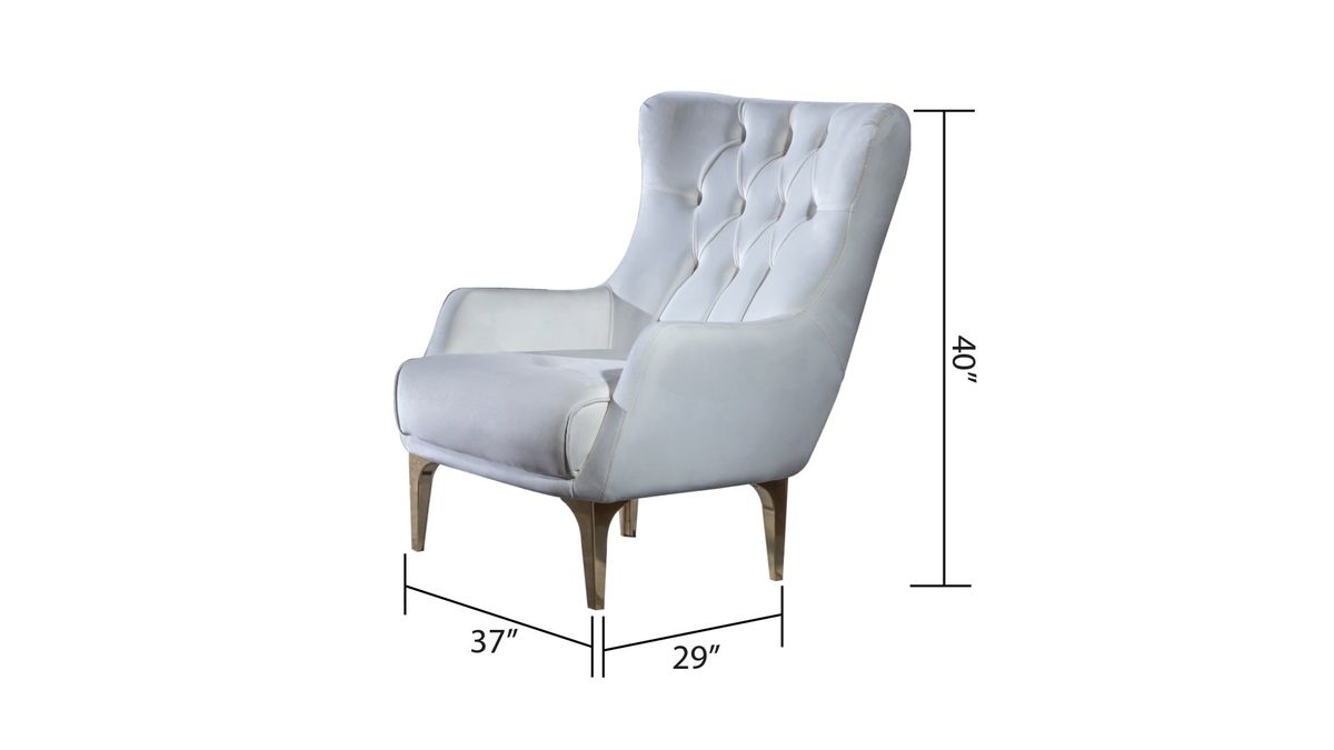 Galaxy Home Lust Chair in Off White