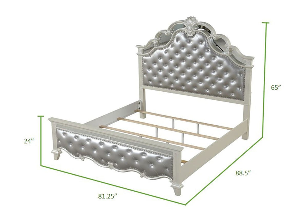 Galaxy Home Milan King Bed in White