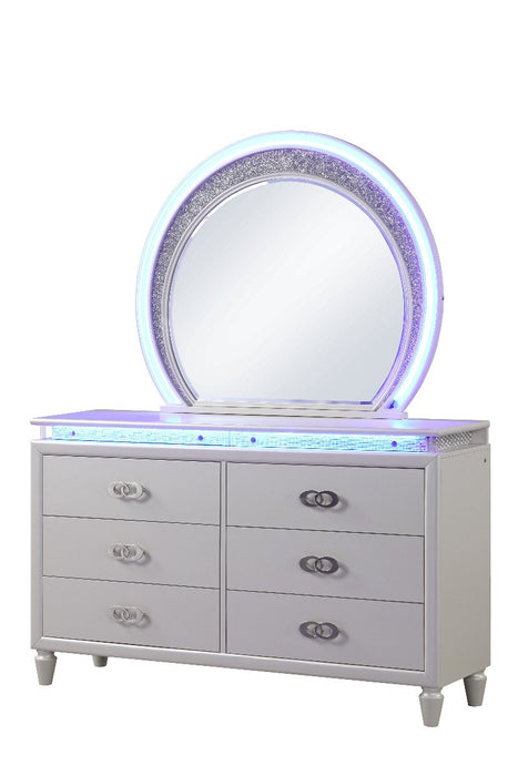Galaxy Home Perla Mirror in Milky White