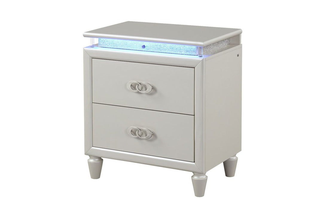 Galaxy Home Passion Nightstand in Milky White image