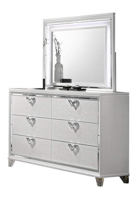 Galaxy Home Prism Mirror in White
