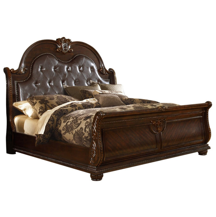 Galaxy Home Roma Queen Bed in Dark Walnut