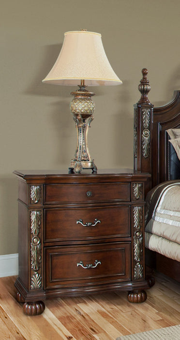 Cosmos Rosanna Nightstand in Dark Cherry