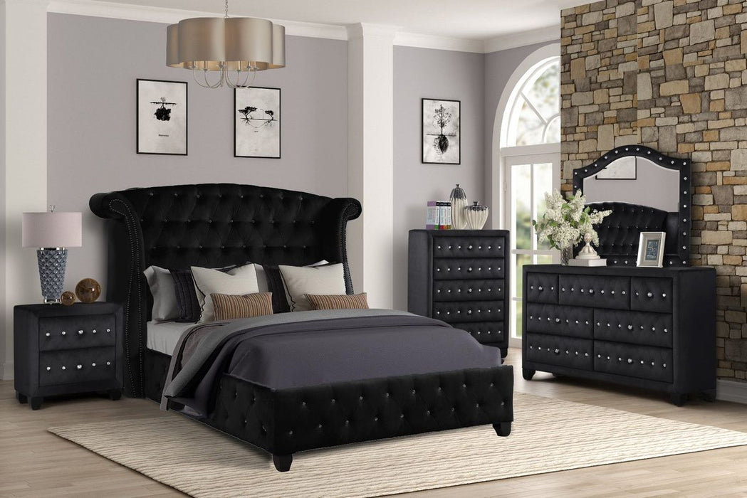 Galaxy Home Sophia King Bed in Black
