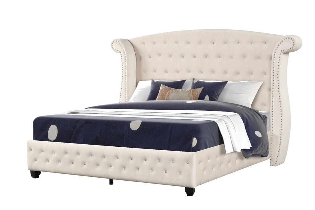 Galaxy Home Sophia Full Bed in Cream
