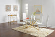 Chanel Modern White and Rustic Brass Side Chair image
