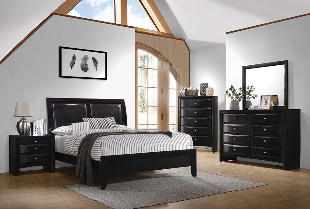 Coaster Briana 4 Piece Black Queen Bedroom Set