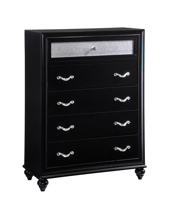 Barzini Five-Drawer Chest With Metallic Drawer Front image