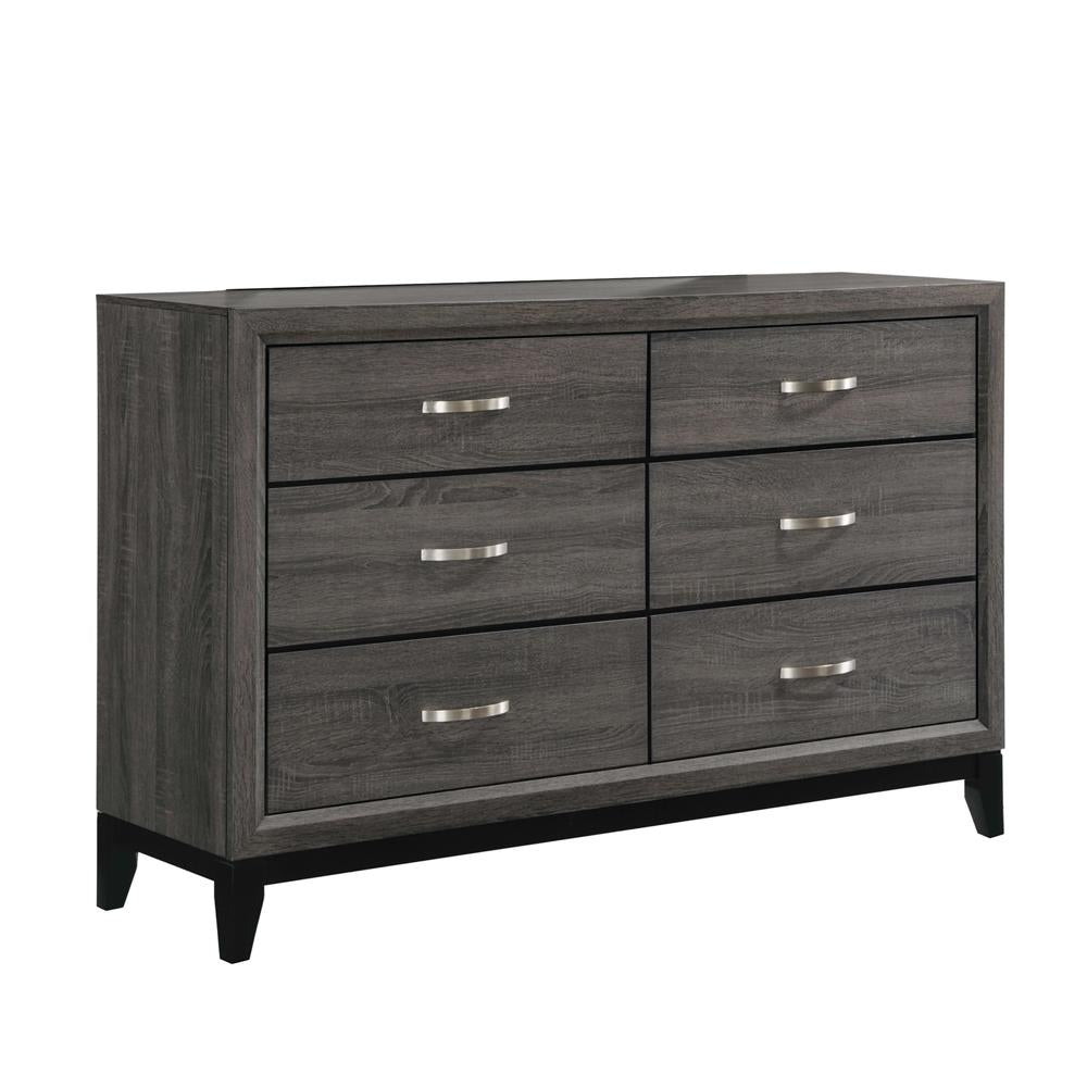 rustic grey dresser Watson 6-Drawer Dresser Grey Oak