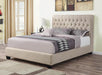 Chloe Transitional Oatmeal Upholstered Full Bed image