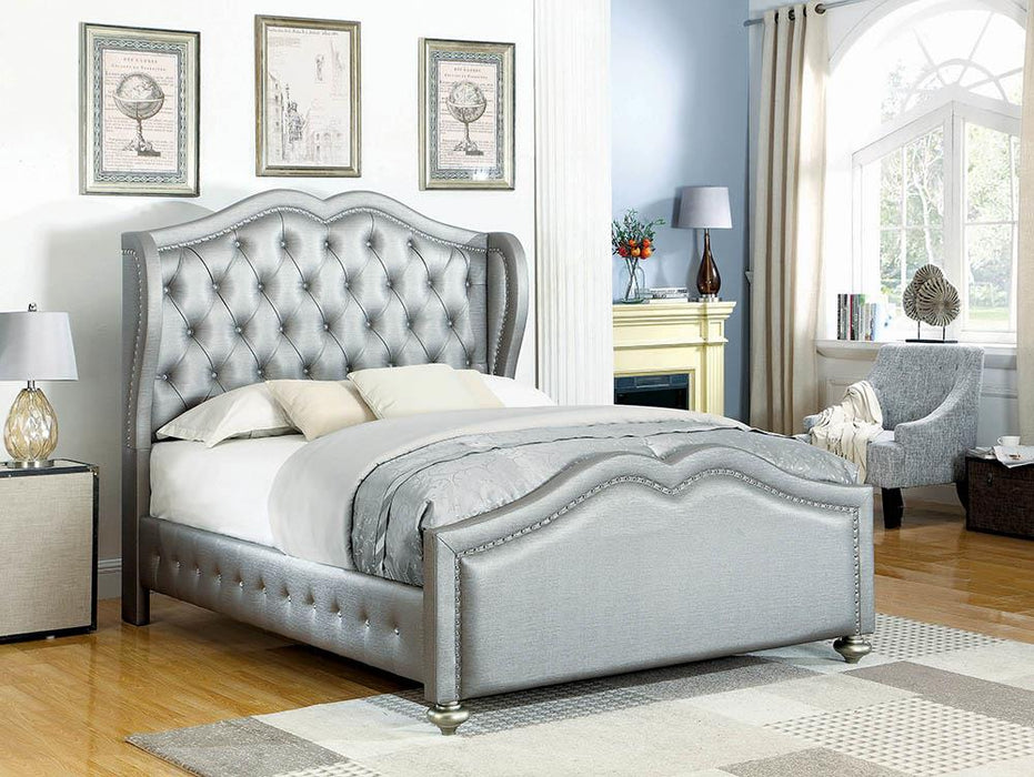 Belmont Grey Upholstered Full Bed image