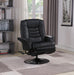 G600229 Casual Black Faux Leather Swivel Recliner image