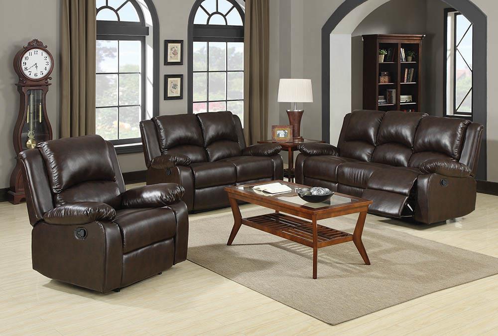 Boston Brown Reclining Two-Piece Living Room Set image