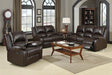 Boston Brown Reclining Two-Piece Living Room Set image