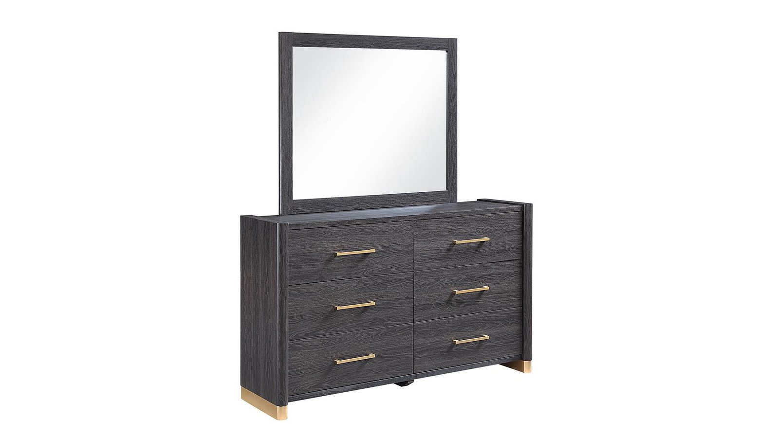 CLIFTON QUEEN 5PC BEDROOM SET IN CHARCOAL GRAY - Image 7