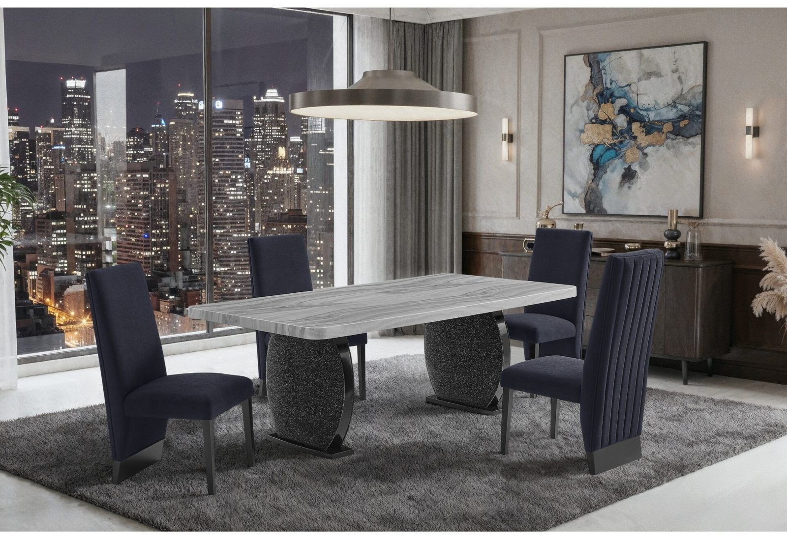 D2502DT-D12DC-BLK-RSC.jpg D2502 DINING TABLE AND 8 D12 BLACK DINING CHAIR