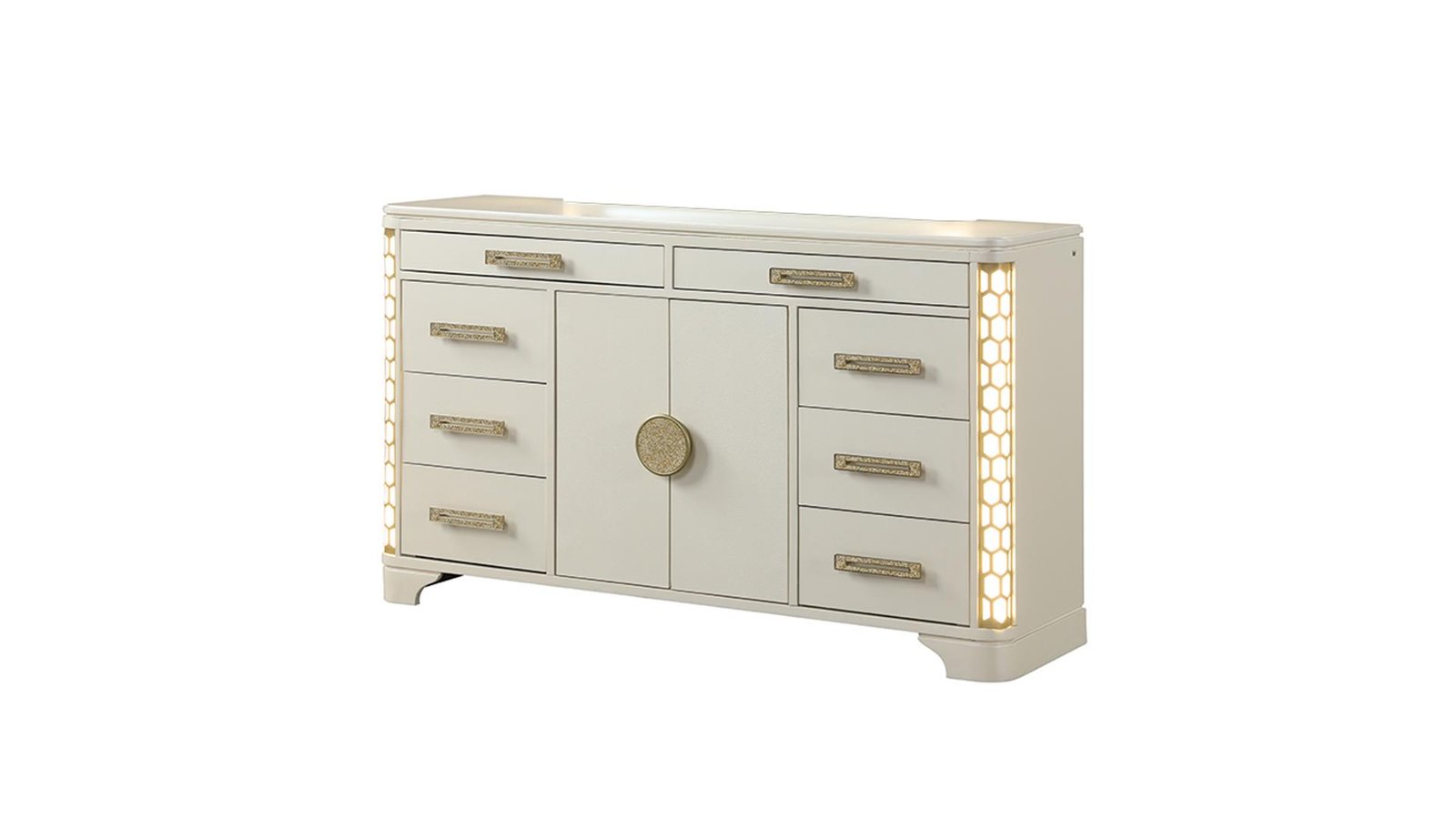 JASMINE_DRESSER_1500_975.jpg JASMINE QUEEN 4 PC BEDROOM SET IN BEIGE - Image 7