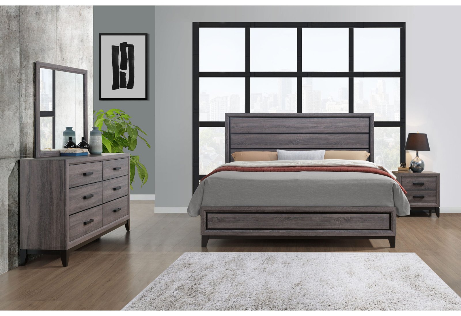 KATE-FOIL-GREY-RSC-2.jpg KATE GREY QUEEN BED - Image 3